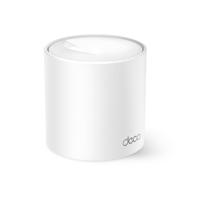 TP-LINK - Router Inalámbrico MESH Interior para Hogar / Doble Banda Wi-Fi 6 AX3000 Mbps / 2 Puertos WAN/LAN 2.5GE / 3 Antenas Internas / MU-MIMO 2X2 con OFDMA / Administración Mediante la App Deco (iOS, Android) / Protección HomeShield