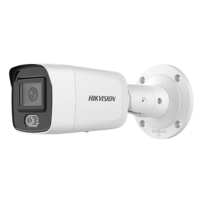 HIKVISION - Bala IP 4 Megapixel / Imagen a color 24/7 / Lente 2.8 mm / Luz Blanca 40 mts / Exterior IP67 / WDR 120 dB / Audio y Alarma / Captura Facial / Onvif / MicroSD