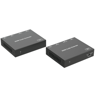EPCOM PROAUDIO - Extensor de Audio | Digital Óptico y Analógico | Transmisión hasta 300 m | Soporte 48/96/192 kHz | Selección de salida en receptor | Función POC bidireccional | Plug-and-Play | Ideal para HDTV, AVR y sistemas multizona