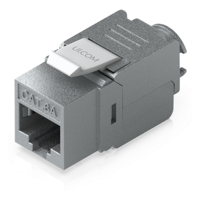 UBIQUITI - Keystone Jack / Cat6A / Terminación Toolless / Snap-In / 12 Piezas / 23-26 AWG