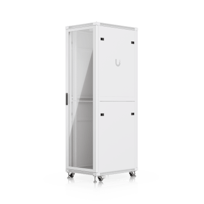 UBIQUITI - UACC Rack Cabinet 42U (600 × 800 mm) – Gabinete de Piso Totalmente Ensamblado con Ventiladores Integrados, Paneles Removibles, Ruedas con Seguro y Puerta Frontal de Vidrio Templado