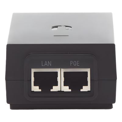 UBIQUITI - Adaptador PoE / 24 VDC / 1.0 A / 90-260 VAC / 10/100/1000 Mbps / 0.29 x 0.19 x 0.11 ft
