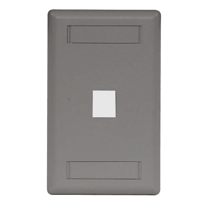 HUBBELL BRYAN - PLACA D/MONTAJE A PARED P/JACK 1 PUERTO C/BLANCO.