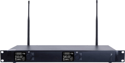 EPCOM PROAUDIO - Receptor Inalámbrico Dual Canal Digital U-Band | 4 Bandas de Frecuencia (470-830 MHz) | Transmisión Digital pi/4-DQPSK | Pantalla TFT-LCD 2.2" | Anti-Interferencia con ID Code Pilot | Salidas Balanceadas y Desbalanceadas | Ecualizacion