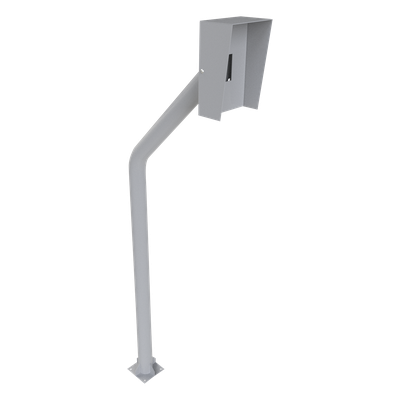 ACCESSPRO - Base Tubular para Lectora RFID / Acero Calibre 14-16-18 / 1206 mm (3.96 ft) de Alto / 3.3 kg / Pintura Electrostática Gris Mate / Anclaje Barrenancla Incluido