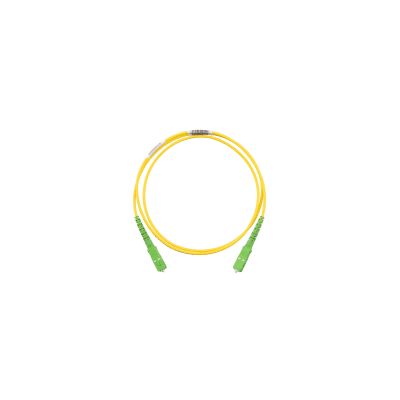 PANDUIT - Jumper de Fibra Optica Monomodo 9/125 OS2, SC/APC-SC/APC Simplex, OFNR (Riser), Color Amarillo, 5 Metros (16.40 Pies)