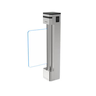 HIKVISION - Puerta de Cortesía con Lectores MiFare y Panel Incluidos / Aleta de Acrílico 90 cms INCLUIDA / Motor Brushless / Sensores dToF / Apertura en Caso de Emergencia / 500,000 Tarjetas / Acero Inoxidable SUS304