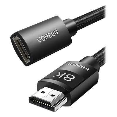 UGREEN - Cable de Extensión HDMI / HDMI 2.1 / 8K@60Hz / 48 Gbps / 28AWG Cobre Puro / 1 Metro (3.28 Pies) / Macho a Hembra / Extensión hasta 3 Metros (9.84 Pies)