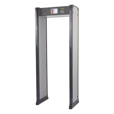RANGER SECURITY DETECTORS - Arco Detector de Metales / 6 Zonas de Detección / Sensor IR Anti-Falsas Alarmas / Certificación FAA / Anclaje para Piso