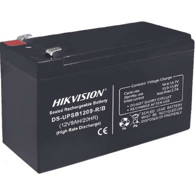 HIKVISION - Bateria de Plomo Ácido / 12 VCD / 9 Amp / Ideal para UPS, EPS y Uso General / Certificación CE / Paquete de 5 Piezas