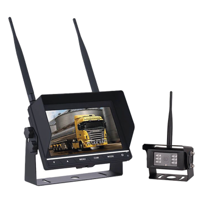 EPCOM - Sistema de Cámara de Reversa Inalámbrico / Monitor Táctil 7" / Resolución 800x480 / Visión Nocturna 20 m (65.6 ft) / Alcance 200 m (656 ft) / IP67