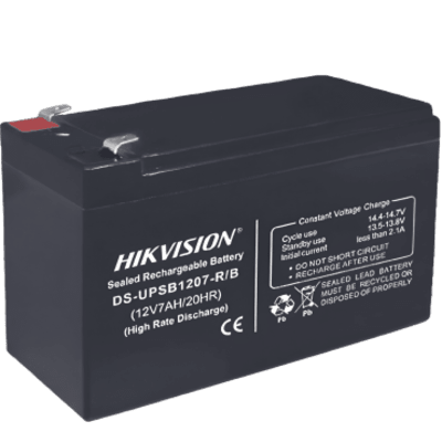 HIKVISION - Bateria de Plomo Ácido / 12 VCD / 7 Amp / Ideal para UPS, EPS y Uso General / Certificación CE / Paquete de 5 Piezas