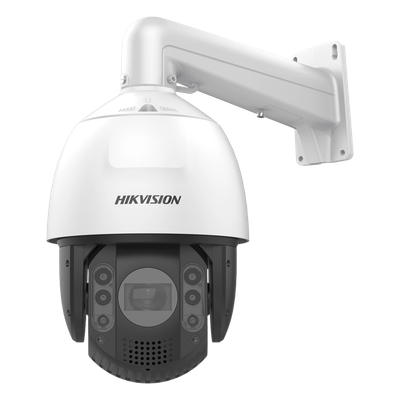 HIKVISION - Cámara PTZ IP / 4 Megapixel / Zoom Óptico 25x / IR 200 m (656.2 ft) / Audio y Luz Estroboscópica / IP66 / IK10 / Hi-PoE
