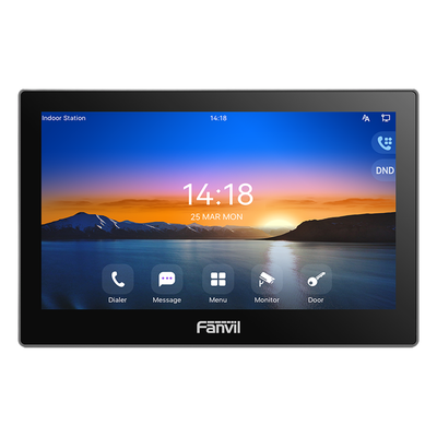 FANVIL - Monitor IP/SIP para Interior / Pantalla Táctil 7 Pulgadas / Video HD 1080p H.264 / Wi-Fi y Ethernet 10/100 Mbps / Control de Acceso Remoto