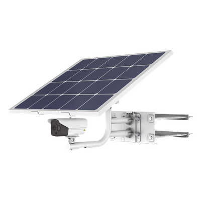 HIKVISION - Kit Cámara Térmica Solar / Resolución Térmica 256 × 192 / Resolución Óptica 4 Megapixel / Rango -20°C a 150°C / 4G LTE / Batería 360Wh / Panel Solar 80W / IP67