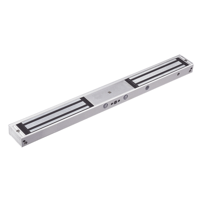 ACCESSPRO - Chapa Magnética Doble / 1200 lbs x 2 (544.3 kg x 2) / 12VCC o 24VCC Seleccionable / LED Estado / -20 ~ 55°C / Puertas Doble Hoja