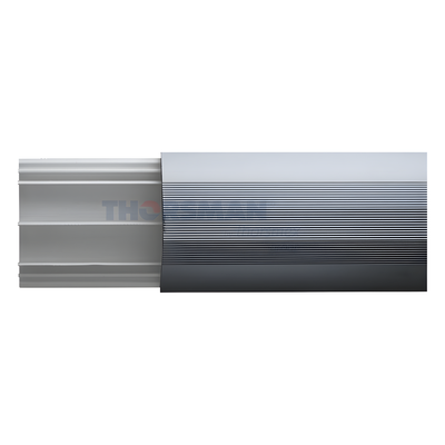 THORSMAN - Ducto de Media Caña / Base PVC y Tapa Aluminio / 2.5 m (8.2 ft) de Largo / 90.5 mm x 19.7 mm / NOM-001-SEDE-2005