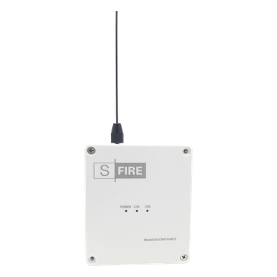 SFIRE - Transmisor Inalámbrico / 2 Contactos Secos NA / Alcance 2500 m (8202.1 ft) / 433.92 MHz / Antena 190 mm / -20°C a +80°C