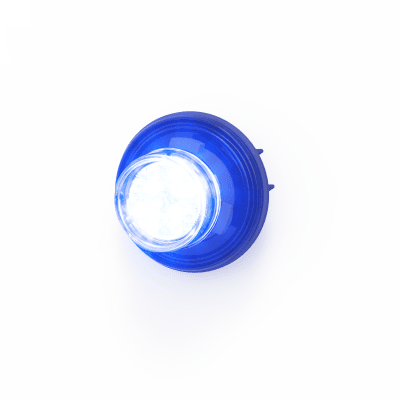 ECCO - Estrobo Oculto de 12 LED, Rojo/Azul, Bisel Negro