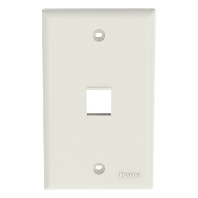 PANDUIT - Placa de Pared Vertical / 1 Puerto Keystone / ABS / 69.8 x 114.3 mm / 2.75 x 4.5 pulg. / Blanco Mate / RoHS