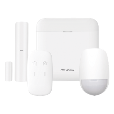 HIKVISION - Kit de Alarma Inalámbrico / 48 Zonas / PIR con Cámara 640x480 / Comunicación 433 MHz Bidireccional / Batería de Respaldo / Wi-Fi