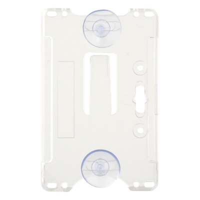 ACCESSPRO - Porta Tarjeta / Plástico ABS Transparente / Formato CR80 / 90 x 57 x 5 mm / Instalación Parabrisas