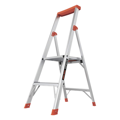 LITTLE GIANT LADDER SYSTEMS - Escalera / 2 Peldaños / 1.2 m (3.9 ft) / Aluminio / Bandeja Herramientas / Antideslizante
