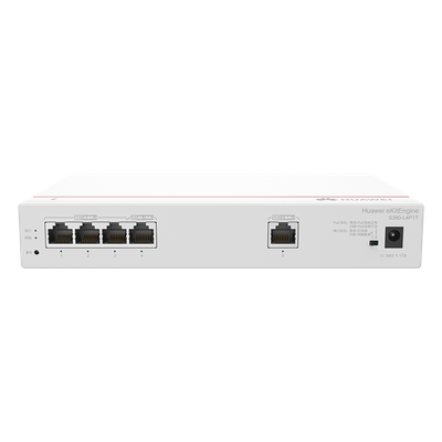 HUAWEI - Router Multi-Servicio / 1 Puerto GE WAN / 4 Puertos GE LAN PoE+ / 802.3af/at 50 W / Switching 8 Gbps / Controlador 32 APs / 150 Clientes / Gestión Nube Gratuita