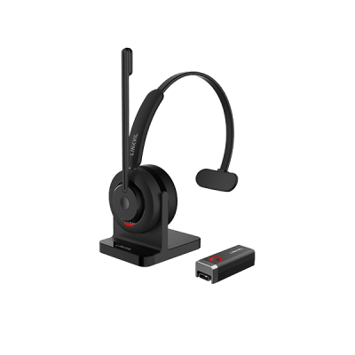 FANVIL - Diadema Inalámbrica DECT/Bluetooth con Micrófono Rotable /Audio HD/  Cancelación IA/  Incluye Base de Carga