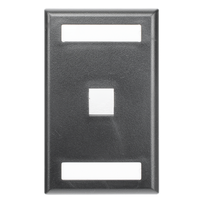 PANDUIT - Placa de Pared Vertical / 1 Puerto Keystone / 69.8 x 114.3 mm / 2.75 x 4.5 pulg. / Con Espacios para Etiquetas / Color Negro