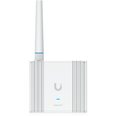 UBIQUITI - Gateway SuperLink / Alcance 2 km (1.2 mi) / 96 Clientes / Bluetooth 5.2 / PoE o USB-C / Montaje Pared o Riel DIN