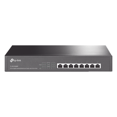 TP-LINK - Switch PoE+ / 8 Puertos Gigabit / 126W Total / 30W por Puerto / Escritorio o Rack