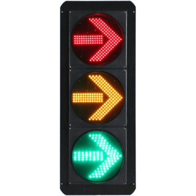 HIKVISION - Señal de Tráfico Vertical de Giro a la Derecha / LEDs RYG / Carcasa PC y ABS / IP53 / Transformador AC 24 V / Φ 300 mm / Vida útil de LEDs ≥ 100,000 Hrs