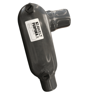 RAWELT - Caja Oval tipo LL con Recubrimiento Exterior de PVC de 1 1/4" (31.8 mm).