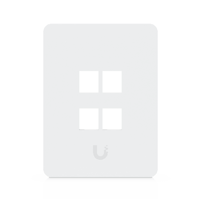 UBIQUITI - Placa de Pared Vertical Universal para Keystone de 4 Puertos con Cubierta Pintable, Acabado Personalizable, Paquete con 4 Piezas