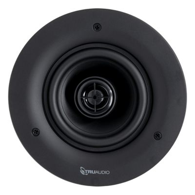 TRUAUDIO - Altavoz de techo de 2 vías / Woofer 4in / Tweeter 0.5in / 5-50W / 8 Ohms / Respuesta 85Hz-18kHz