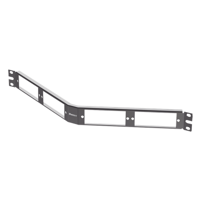 PANDUIT - Patch Panel de Fibra Óptica, Para 4 Placas Acopladras FAP o FMP, Angulado, Color Negro, 1UR