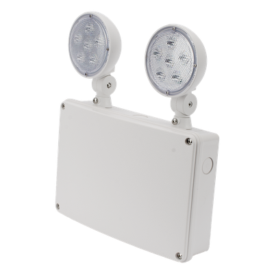 SFIRE - Luz de Emergencia LED / 600 lm / 3W / Montaje Universal / 120-277 VAC / Batería 6V 4.5Ah