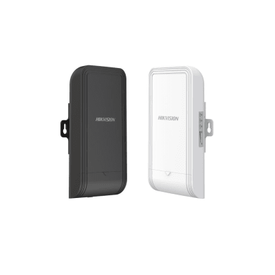 HIKVISION - Kit Completo (Transmisor - Receptor) para Enlace PTP en 2.4 GHz / Aplicación para Elevadores / Antena Integrada de 7 dBi 2 x 2 MIMO / Autoajuste de Potencia / 500 Metros de Distancia