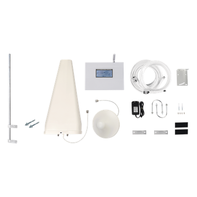 EPCOM - Amplificador de Señal Celular / Triple Banda 850/1900/2100 MHz / Ganancia 70 dB / 2G/3G/4G y VoLTE / Cobertura 2 Espacios