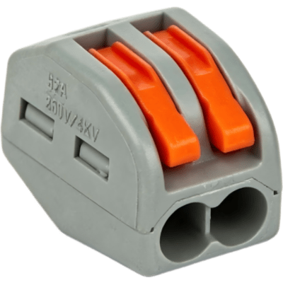 LINKEDPRO - Conector Rápido Push-in / Empalme 2 Vías / 32 A / 450 V / Rígido y Flexible / 100 Piezas