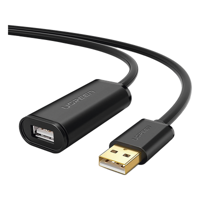 UGREEN - Cable de Extensión Activo USB 2.0 / 30 m (98.4 ft) / Macho-Hembra / Amplificador FE1.1S / 480 Mbps / Blindaje Triple