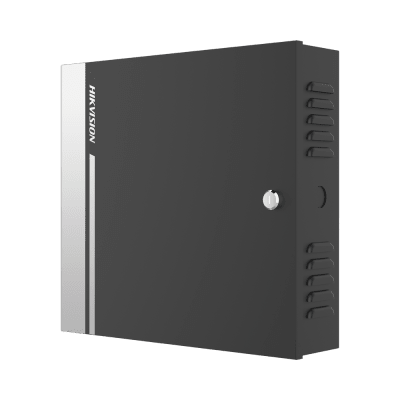 HIKVISION - Controlador de Acceso para 1 Puerta y 2 Lectores Wiegand o RS485 / Incluye Gabinete y Fuente de Alimentación 12Vcc/8A / Soporta Batería de Respaldo /  Wiegand y RS-485 / 10,000 Tarjetas