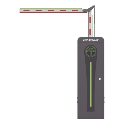 HIKVISION - Barrera Vehicular Automática / Brazo Articulado LED 3 m (9.8 ft) / Motor Brushless 24 VDC / 360 Ciclos/Hora / Semáforo Rojo-Verde / Control Bluetooth