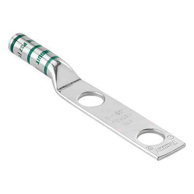 PANDUIT - Terminal de Compresión / Cable 6 AWG / Doble Orificio 1/2 pulgada / Espaciado 44.5 mm (1.75 pulgada) / Barril Largo
