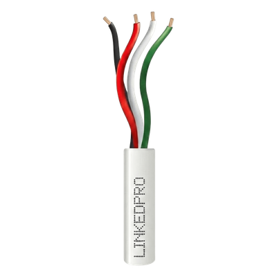 LINKEDPRO - Cable para Alarma / 4x22 AWG / Cobre Sólido / 305 m (1000 ft) / Clasificación CM / Blanco