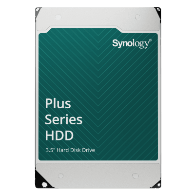 SYNOLOGY - Disco Duro SATA de 3.5" Serie Plus | Capacidad de 2TB | Interfaz SATA 6 GB/s | Velocidad de Rotación 5400 rpm | Caché de 256 MB | MTBF de 1.2 Millón de Horas | Carga de Trabajo de 180 TB/año .