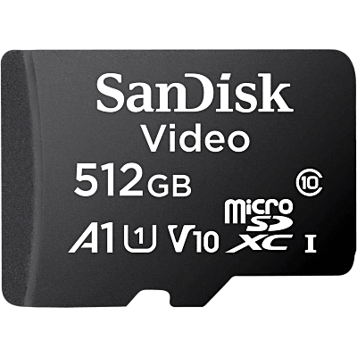 SANDISK - Memoria microSD SanDisk 512GB / Alta Resistencia / Videovigilancia / Clase 10