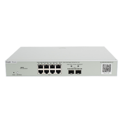RUIJIE - Switch Multi-Gigabit PoE++ / 8 Puertos 2.5G / 2 SFP+ / 370W / Capa 3 / 80 Gbps / Cloud Administrable