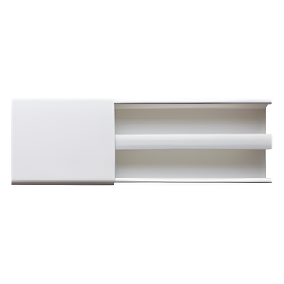 THORSMAN - Canaleta de PVC / Dos Vías / 48 x 16 mm / Tramo 2.5 m (8.2 ft) / Auto-extinguible / Resistente UV